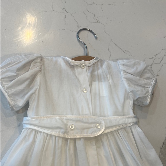 White Puff Sleeve baptism dress - Picture 5 of 6